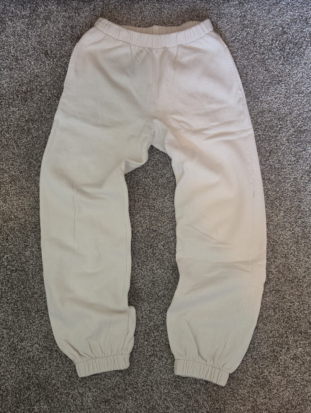 John Galt Womans Rosa Cream Cuffed Sweatpant Joggers